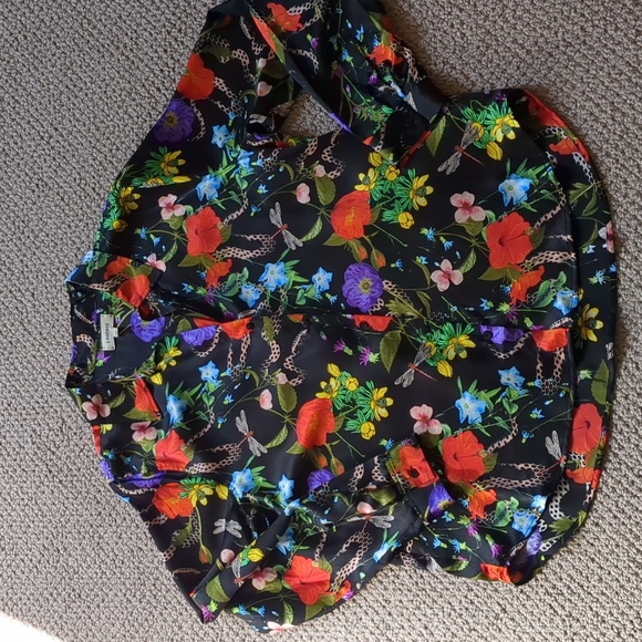 L’Agence 100% Silk Botanical Snake Tyler Holly Button Front Blouse - Picture 14 of 16